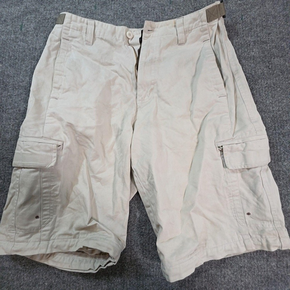 Rue21 Cargo Shorts Mens 29 Beige Canvas Regular Fit Pockets Casual Summer